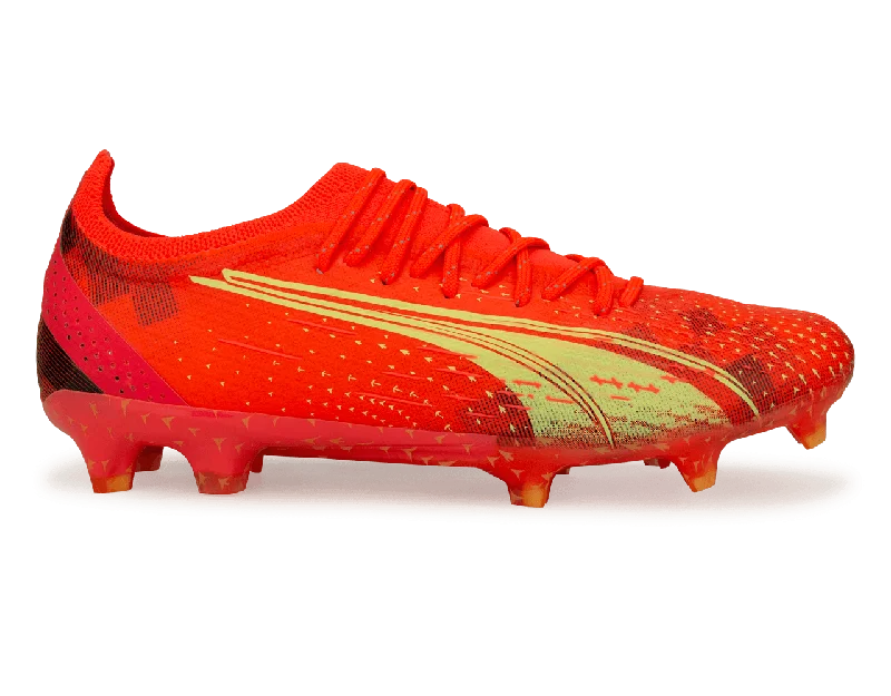 PUMA Men's Ultra Ultimate FG/AG Coral/Black